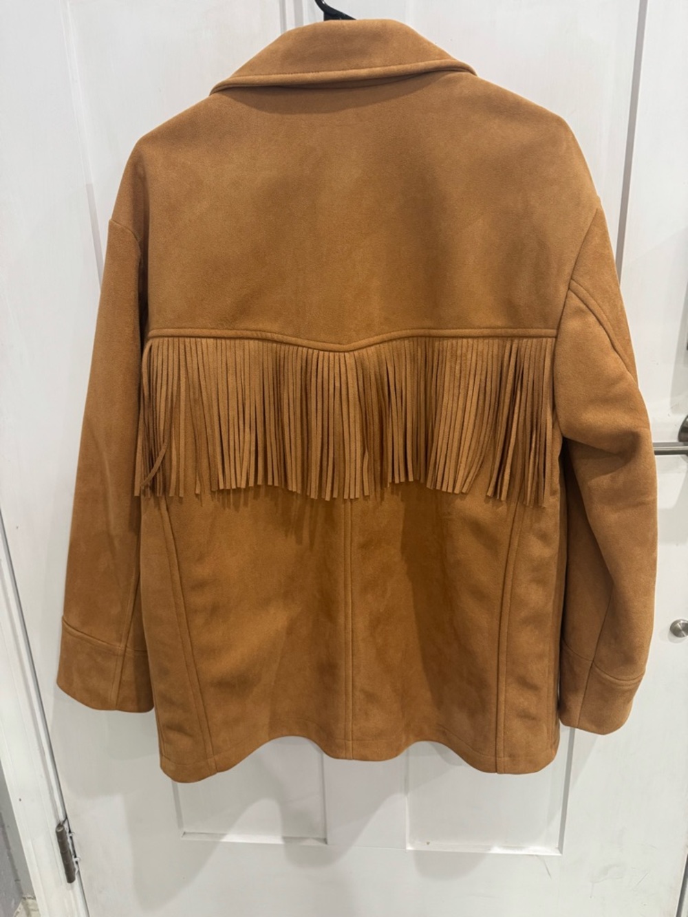 Pilcro Suede Fringe Jacket - Cognac - Picture 5 of 5